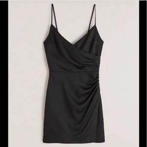 Abercrombie Black Satin Dress NWT small